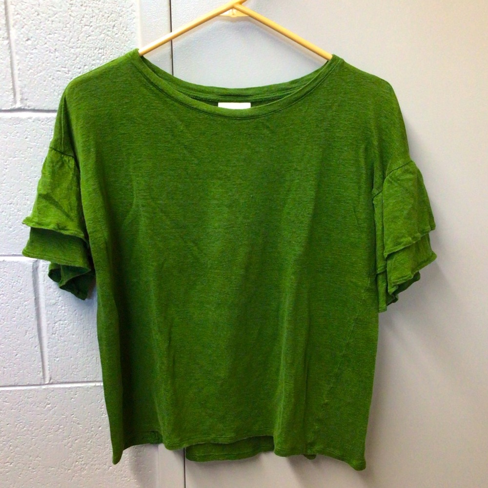 J.Jill love linen short sleeve shirt.